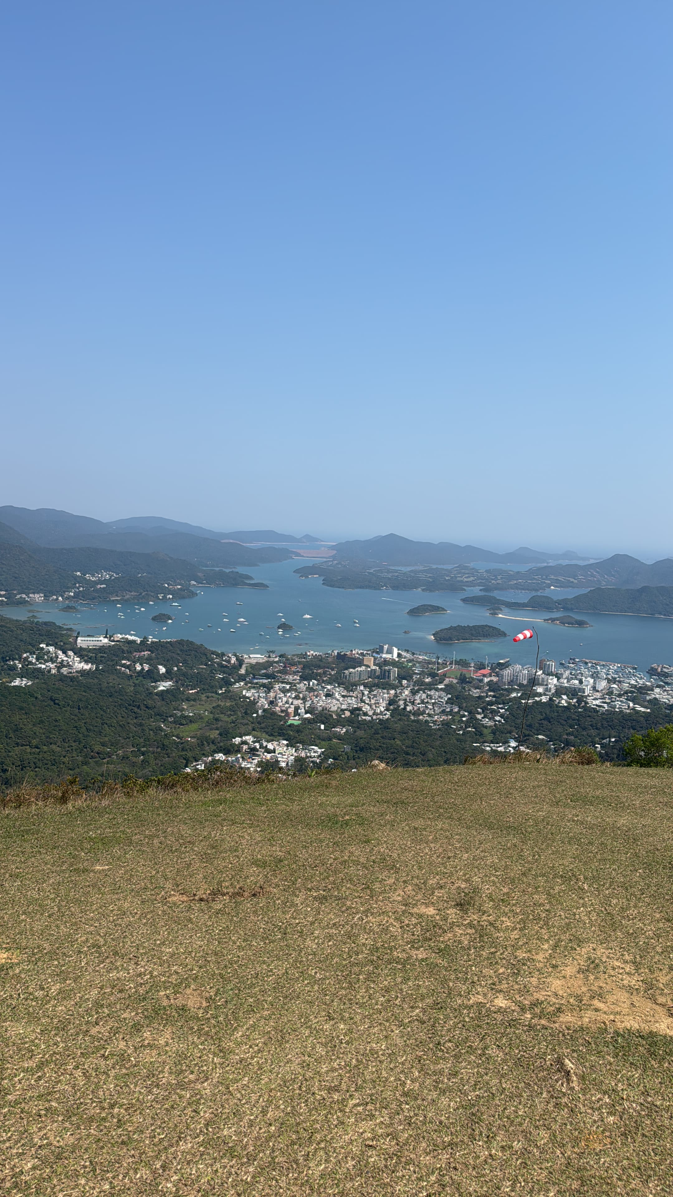 Paragliding above Ma On Shan and Tolo Harbour